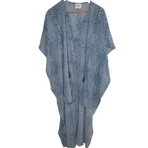 Buddy Love Mini Maxi Dress One Size Blue White Tassel Beach Vacation Summer